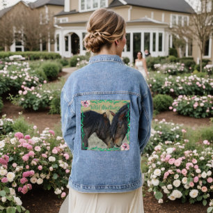 Two Wild Mustangs Showing Affection Denim Jacket