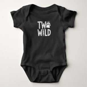 Two Wild – Rustic Woodsy Second Birthday Baby Bodysuit