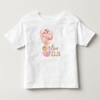 Two Wild Safari Jungle Theme 2nd Birthday Toddler T-Shirt