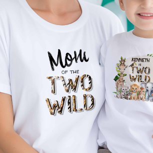 Two wild, Safari Themed 2nd birthday Mom's T-shirt