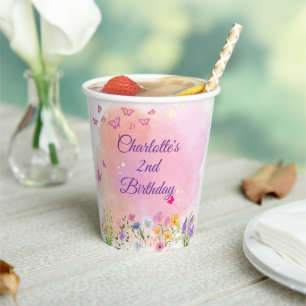 "Two Wild" Second Birthday Party Cups with Name