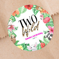Two Wild Tropical Animal 2nd Birthday Party