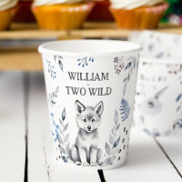 Two Wild wolf themed birthday party tableware