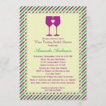 Two Wine Glasses Bridal Shower Invitation