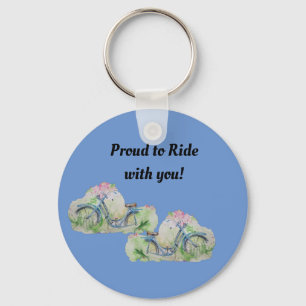 Two  with saying bike key ring