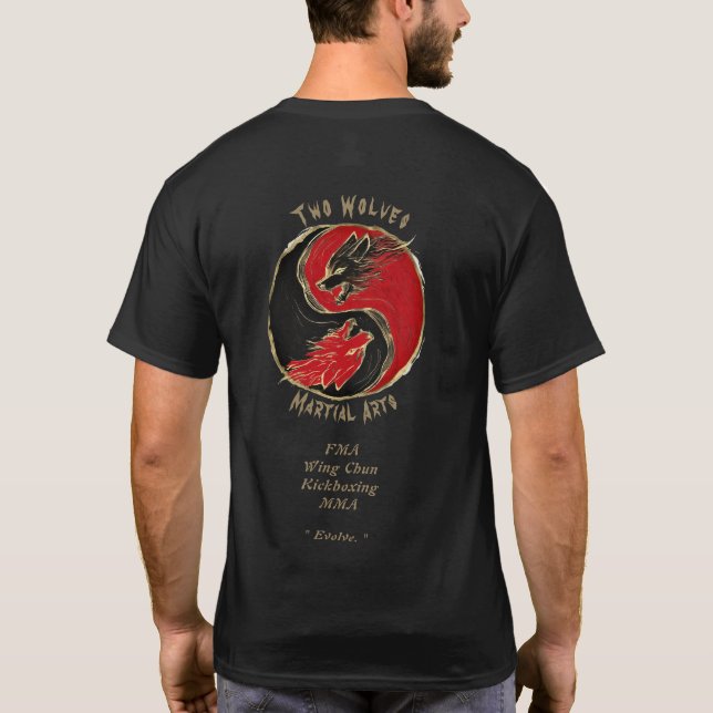 Two Wolves Martial Arts T-shirt (Back)
