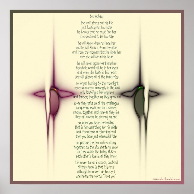 two wolves poster (Front)