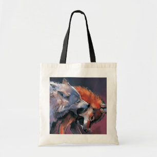 Two Wolves Tote Bag
