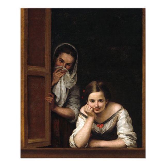 Two Women at a Window by Bartolome Esteban Murillo Photo Print (Front)