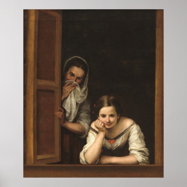 Two Women at a Window - Murillo Fine Art Poster (Front)