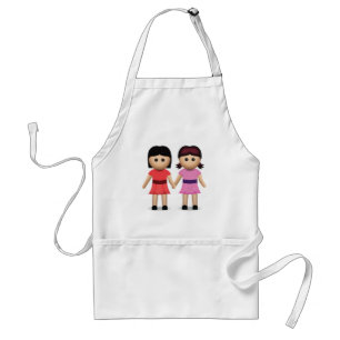 Two Women Holding Hands Emoji Standard Apron