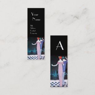 TWO WOMEN IN THE NIGHT , Beauty Fashion Monogram Mini Business Card