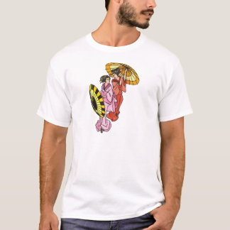 Two Women With Umbrellas T-Shirt