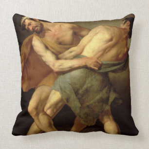 Two Wrestlers Cushion