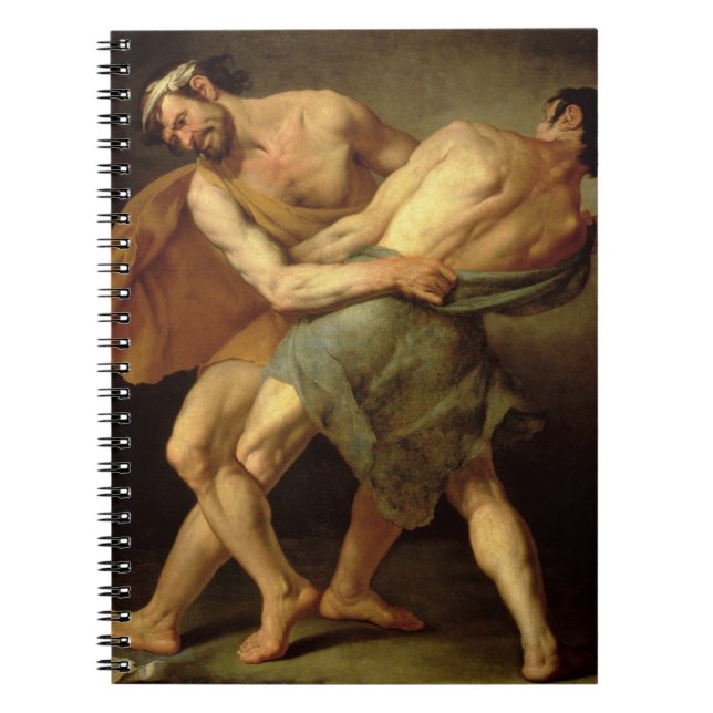 Two Wrestlers Spiral Notebook (Front)