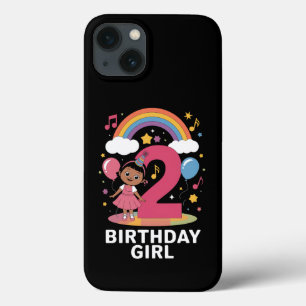 Two Year Old Birthday Girl Cute 2nd Birthday  iPhone 13 Case