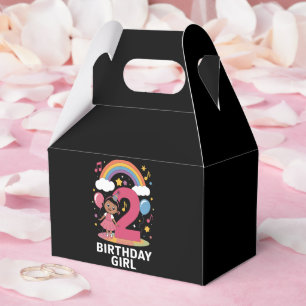 Two Year Old Birthday Girl Cute 2nd Birthday  Favour Box