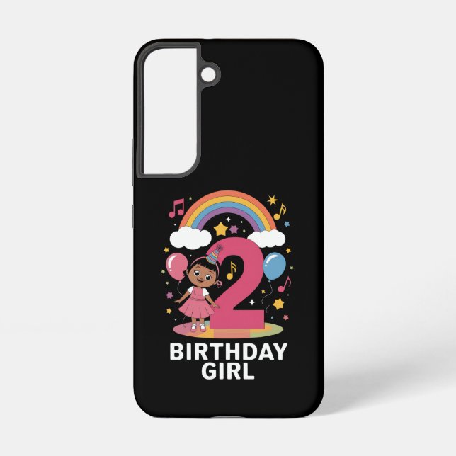 Two Year Old Birthday Girl Cute 2nd Birthday  Samsung Galaxy S22 Case (Back)