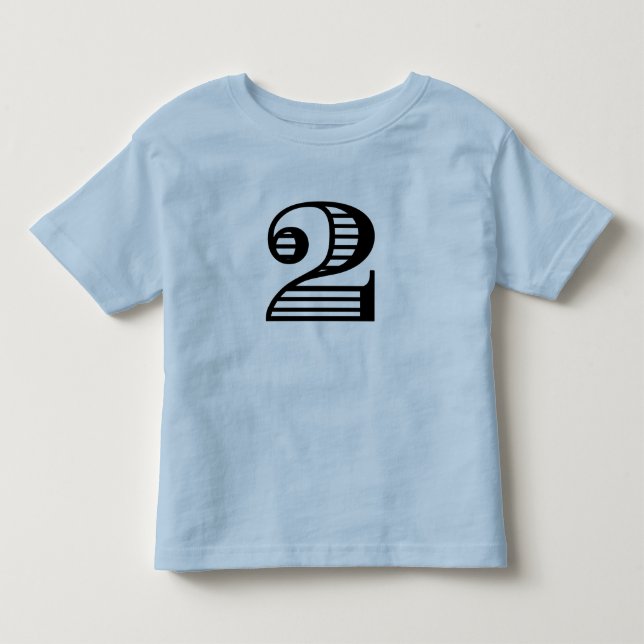 Two Year Old Birthday Number T-Shirt (Front)