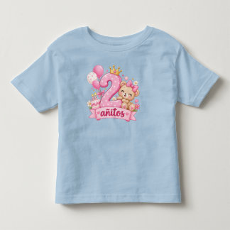 Two Years Old Cute Bear Birthday Girl T-Shirt