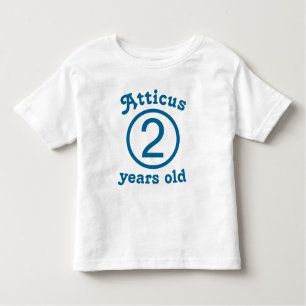 Two Years Old Personalised Blue Toddler T-Shirt