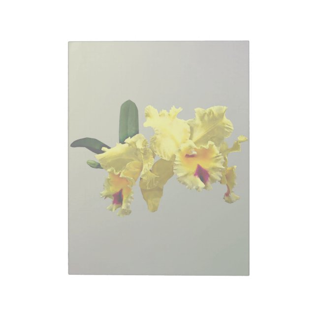 Two Yellow Cattleya Orchids Notepad (Rotated)