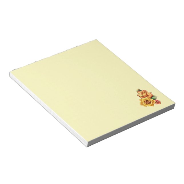 Two Yellow Roses Notepad (Angled)