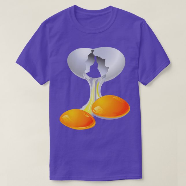 Two Yolks Egg Twins T-Shirt (Design Front)
