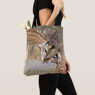 Two Young Giraffes Tote Bag