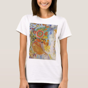 Two Young Girls among Flowers, Redon T-Shirt