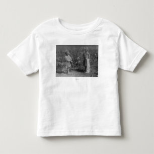 Two Young Girls Picking Cotton Photograph Toddler T-Shirt