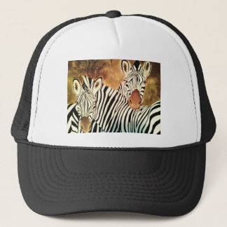 two zebras trucker hat