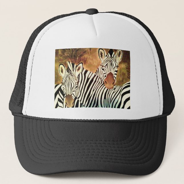 two zebras trucker hat (Front)