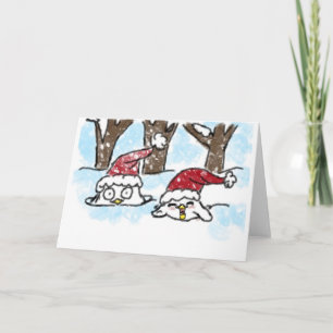 TwoLoveBirds Winter Greeting Card