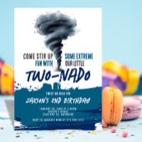 Twonado Twister Tornado Blue Grunge Birthday