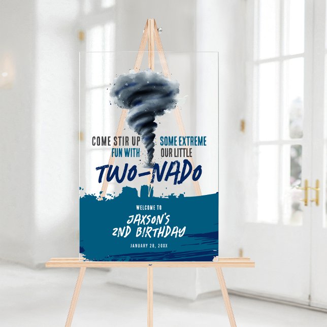 Twonado Twister Tornado Grunge Birthday Welcome Acrylic Sign (Twonado Twister Tornado Grunge Birthday Welcome Acrylic Sign)