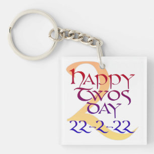 Twosday 22-2-22 keychain