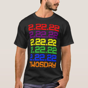 TWOSDAY February 22nd 2022 22222 Retro Vintage TW T-Shirt
