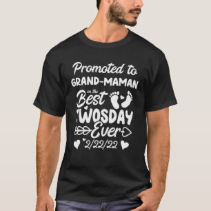 Twosday Promoted To Grand Maman French Grandma New T-Shirt