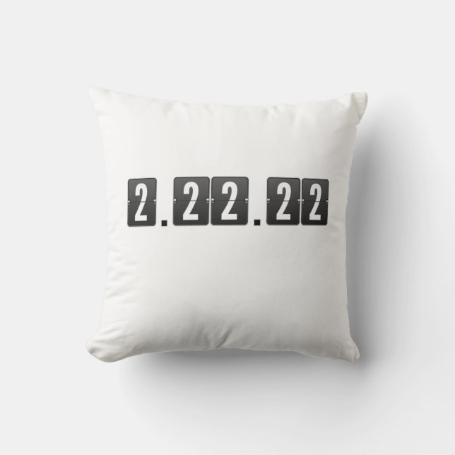 Twosday Tuesday February 2-22-22 Math Teacher Post Cushion (Front)