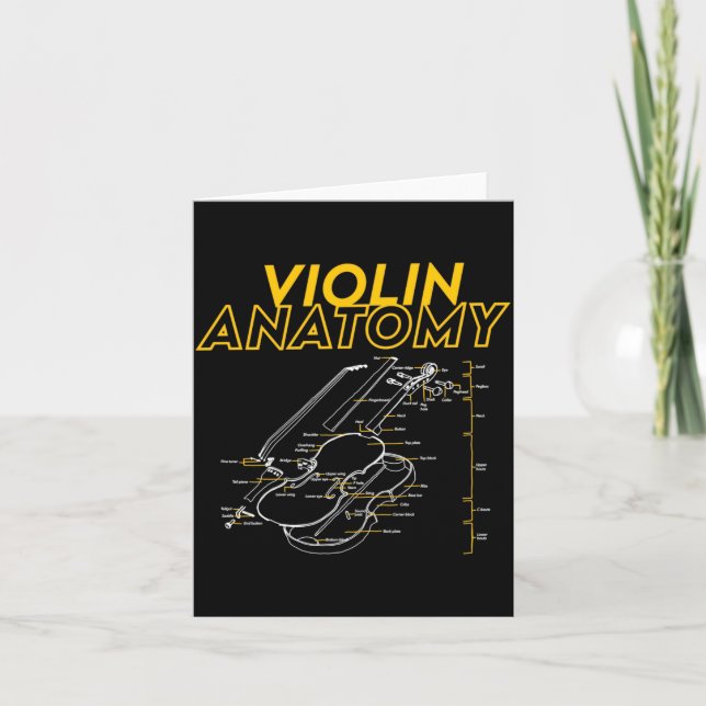 Twoset Violin Violin Anatomy Drawing Diagram Limit Card (Front)