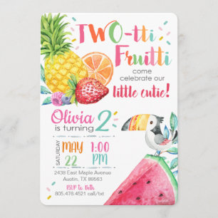 Twotti Fruitti Birthday Invitation