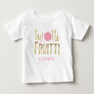 Twotti Fruitti Pink Lemon Second Birthday Baby T-Shirt