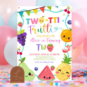 Twotti Frutti 2nd Birthday Invitaiton Invitation