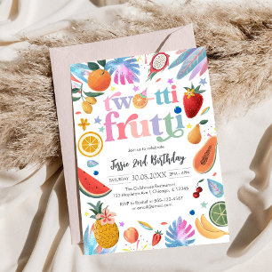Twotti Frutti 2nd Birthday Invitation
