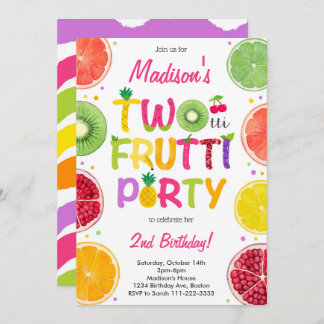 Twotti Frutti Birthday Invite
