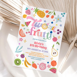 Twotti Frutti Fruit 2nd Birthday Invitation