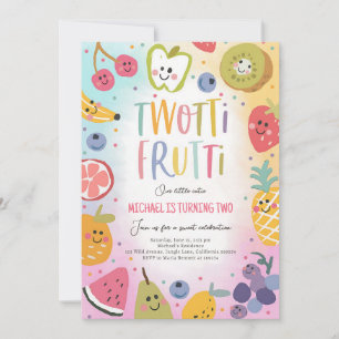 Twotti Frutti Tropical 2nd Birthday Invitation