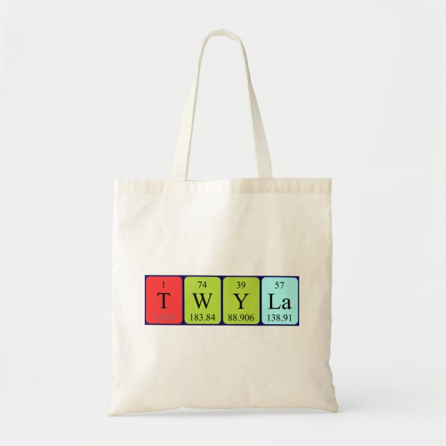 Twyla periodic table name tote bag (Front)