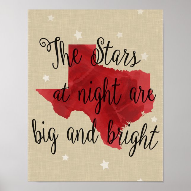 TX - Stars at Night Poster (Front)